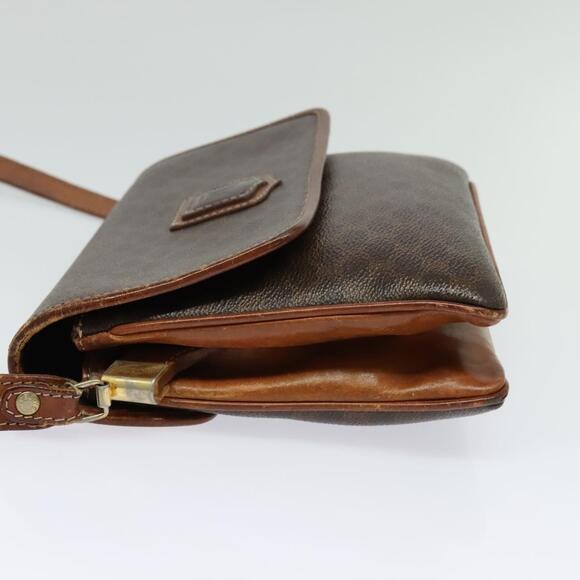 CELINE Macadam Canvas Shoulder Bag Pvc Leather Brown Gold - Picture 4 of 13